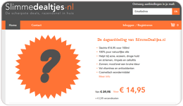 Screenshot Slimmedealtjes.nl
