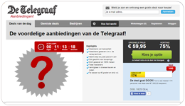 Screenshot Telegraaf Aanbiedingen